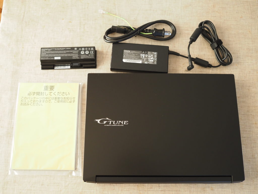 G-Tune E5：本体および添付品