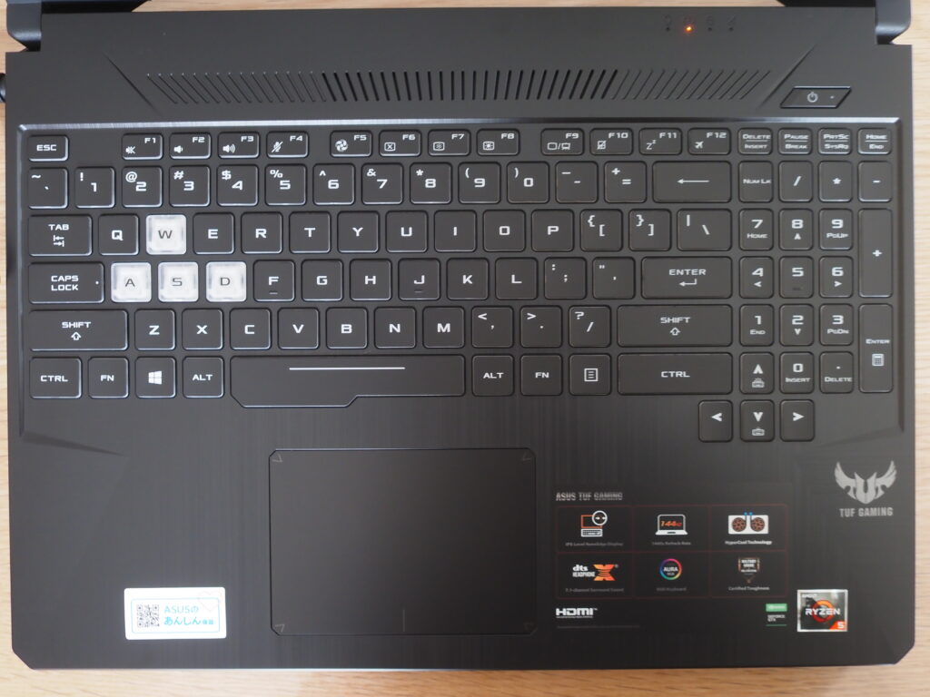 キーボード：FX505DT-R5G1650S